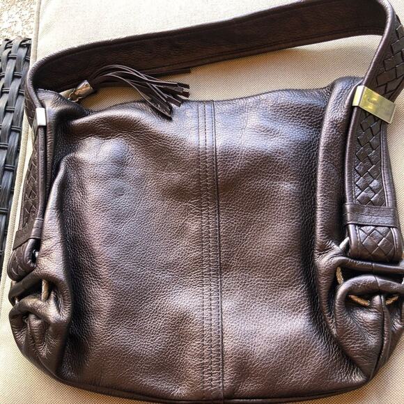 Elliott Lucca  bronze leather shoulder bag - Picture 7 of 12